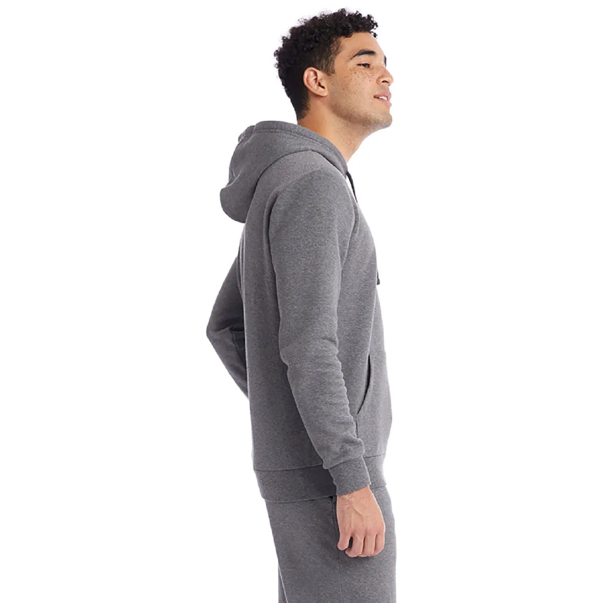 Alternative Apparel Men's Dark Heather Grey Eco Cozy Fleece Pullover Hooded Sweatshirt