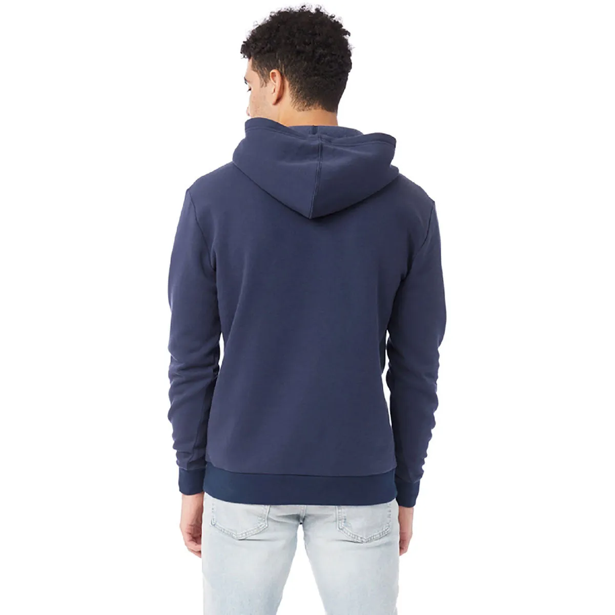 Alternative Apparel Men's Midnight Navy Eco Cozy Fleece Pullover Hooded Sweatshirt