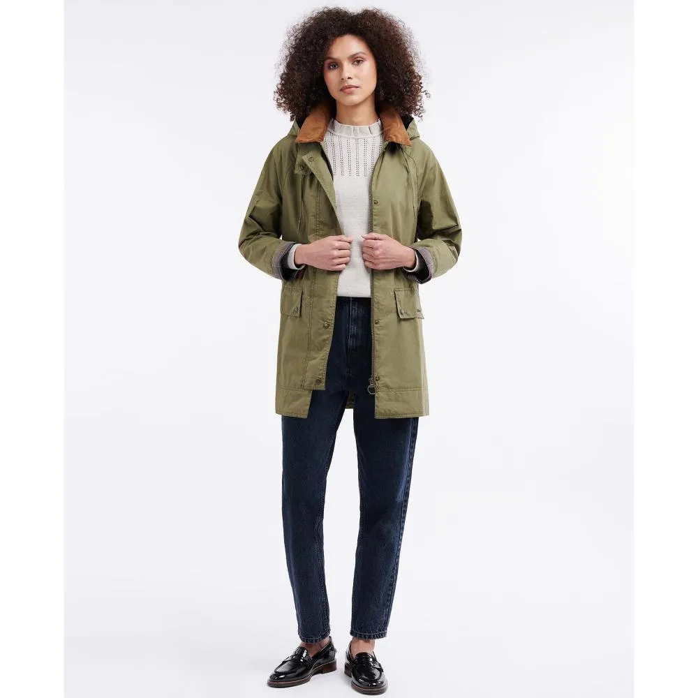 Barbour Oxburgh Showerproof Ladies Jacket - Olive/Classic