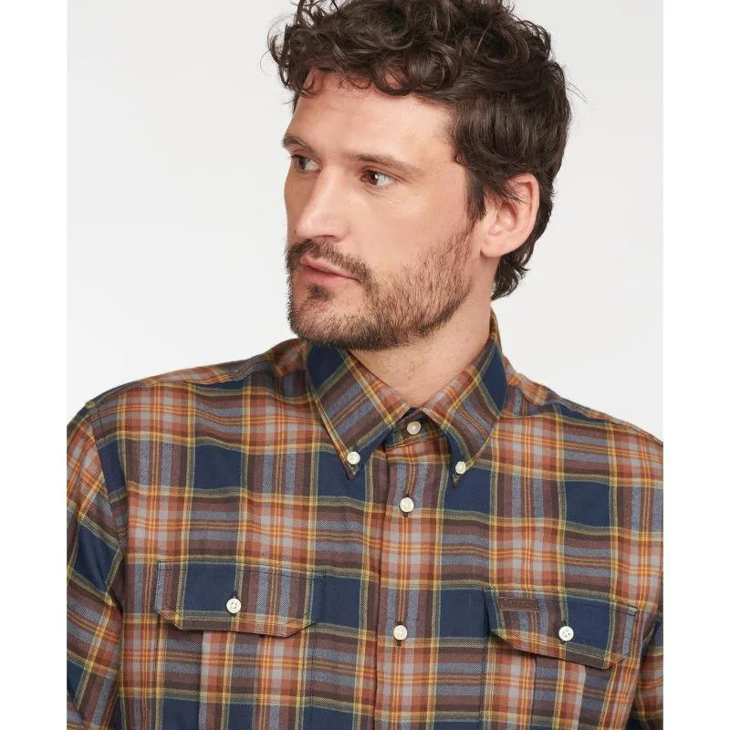 Barbour Singsby Thermo Weave Mens Shirt - Navy