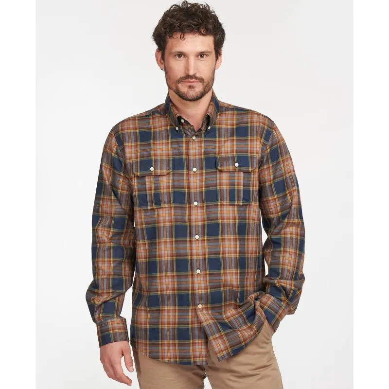 Barbour Singsby Thermo Weave Mens Shirt - Navy