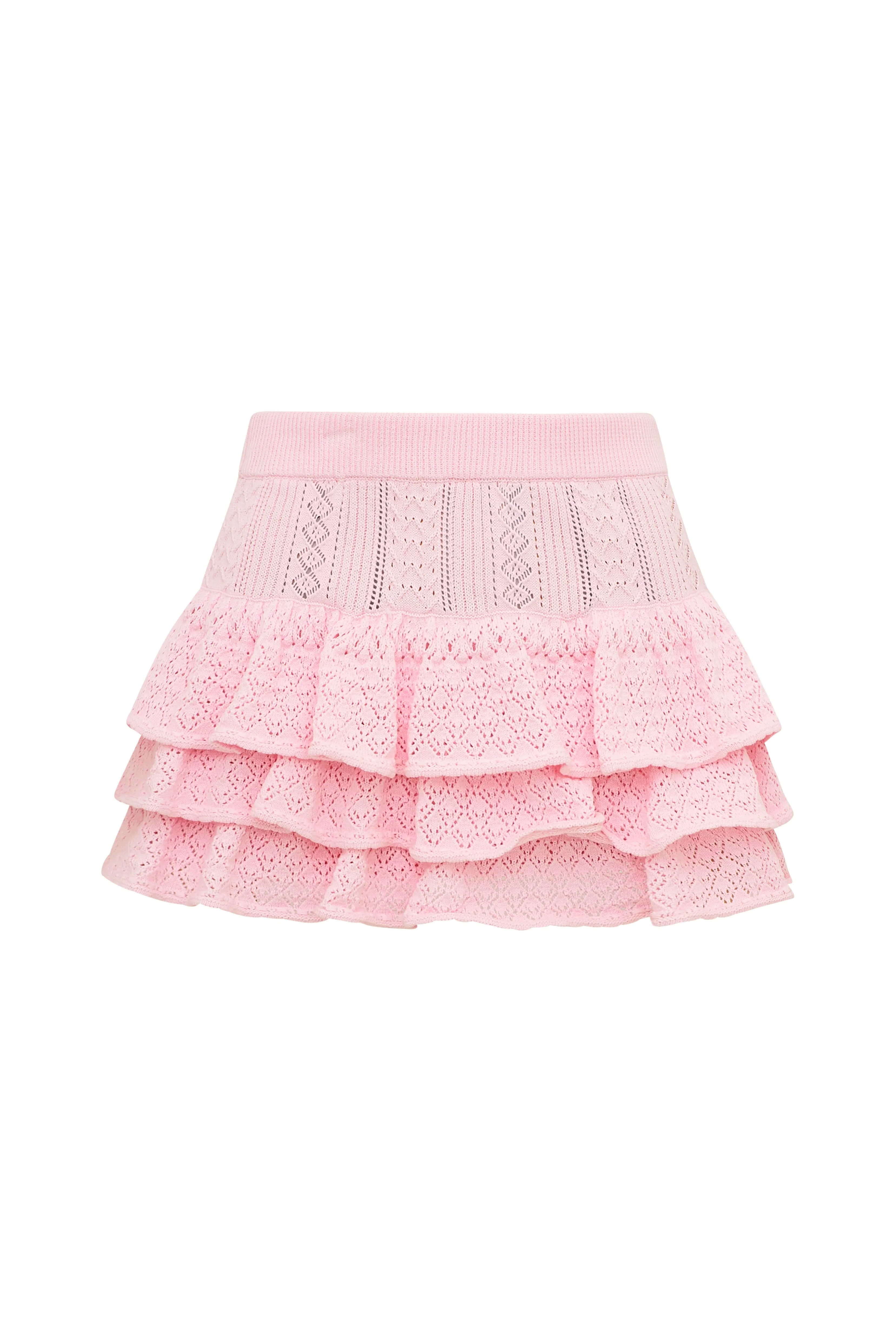 Baudin Bow Pointelle Mini Skirt