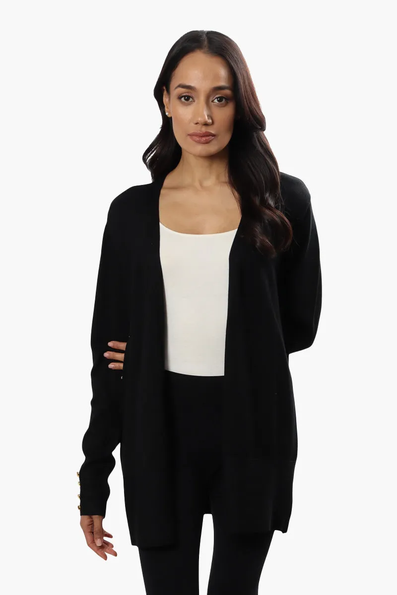 Beechers Brook Long Sleeve Open Front Cardigan - Black