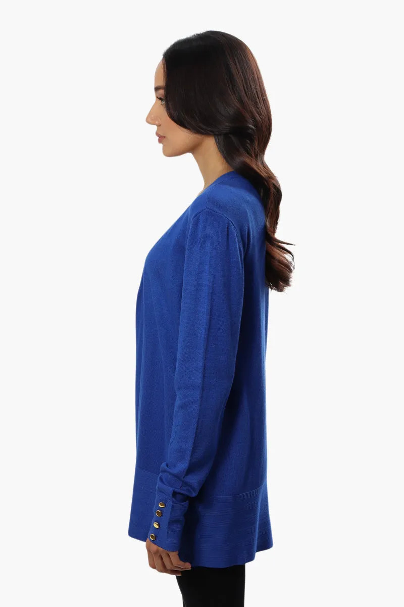 Beechers Brook Long Sleeve Open Front Cardigan - Blue