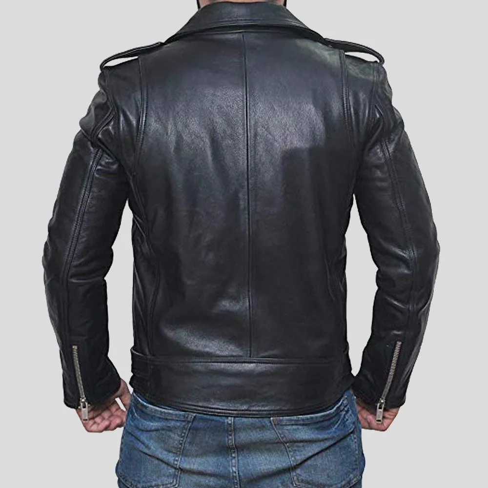 Black Biker Leather Jacket