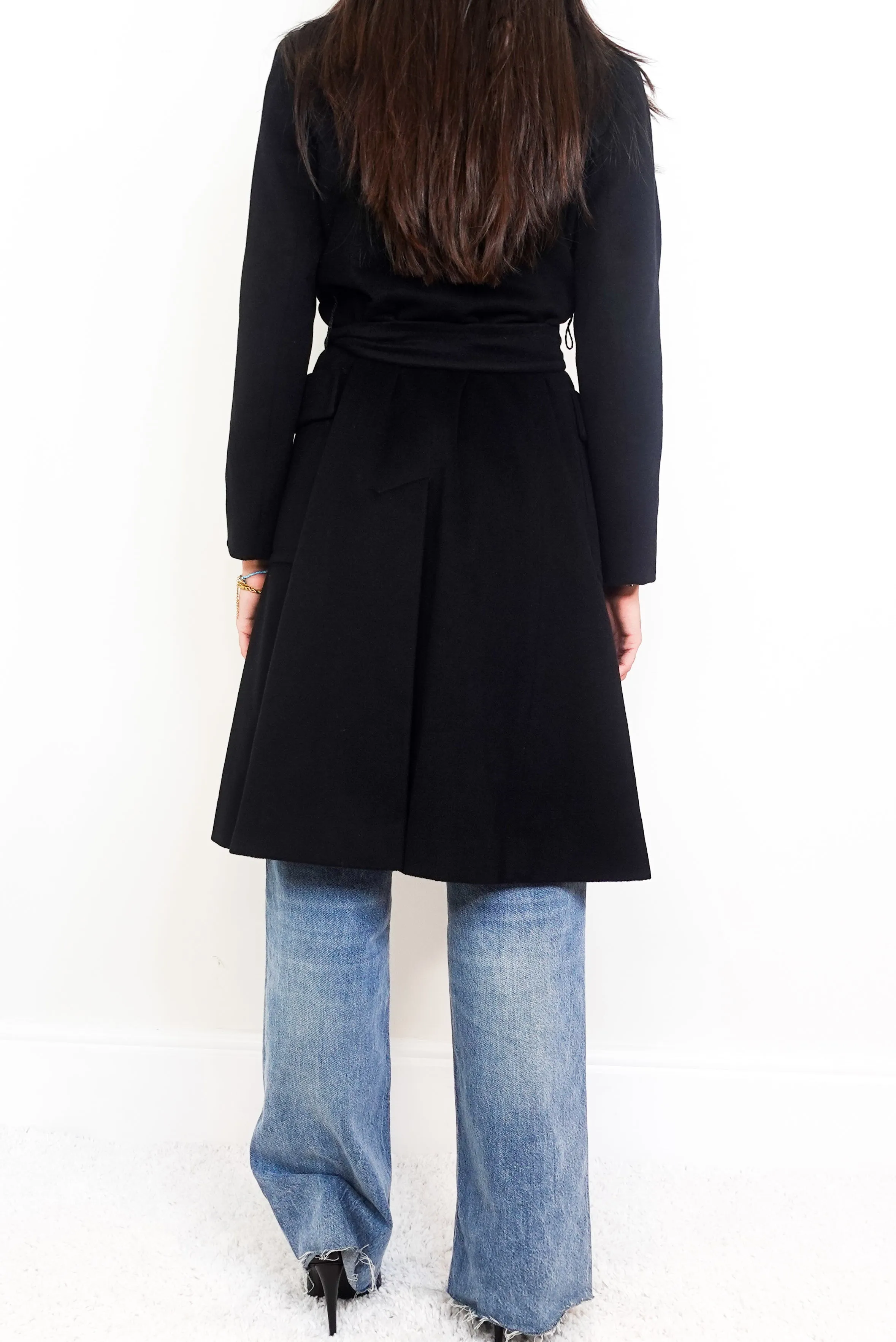 Black cashmere coat RRP £700