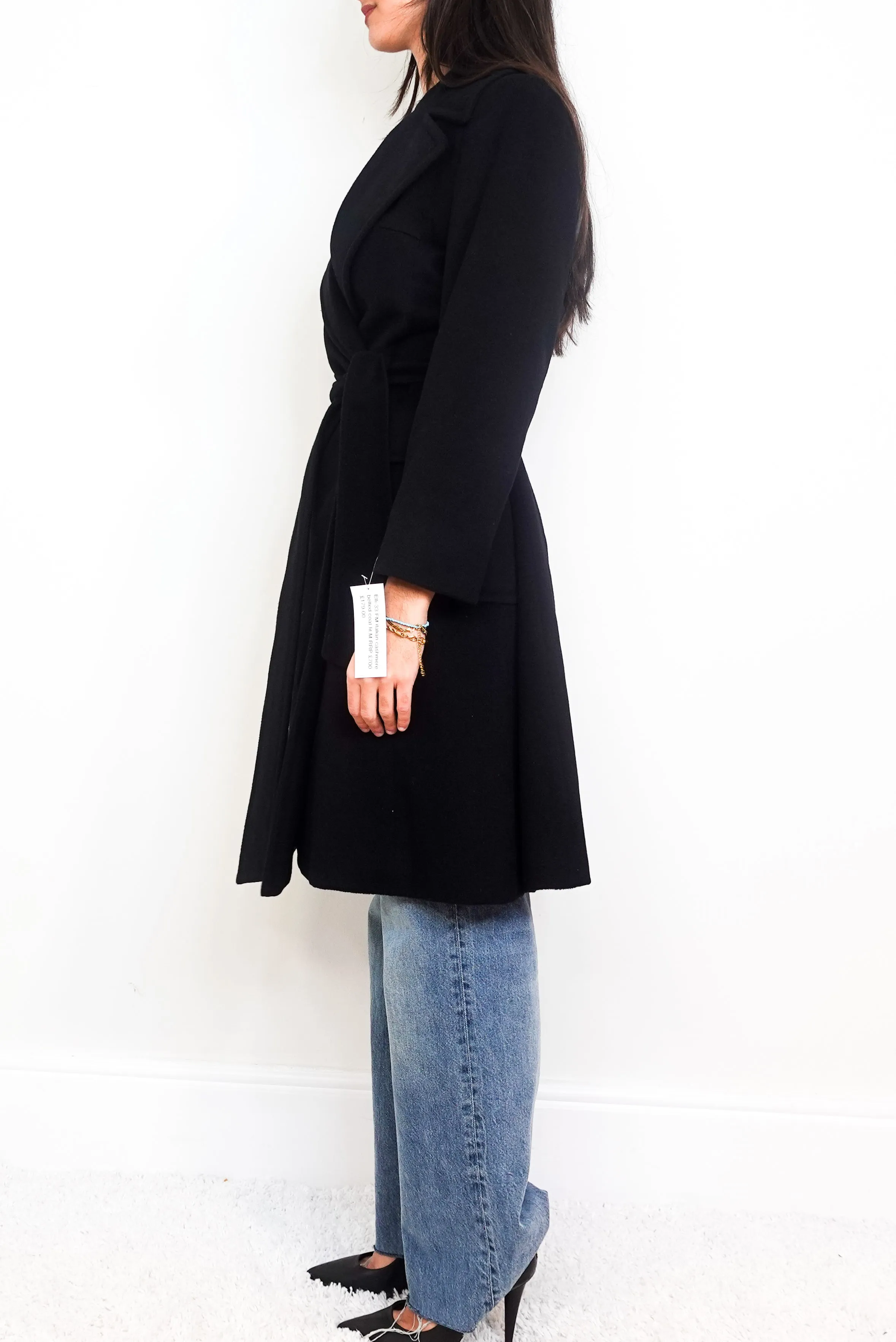 Black cashmere coat RRP £700