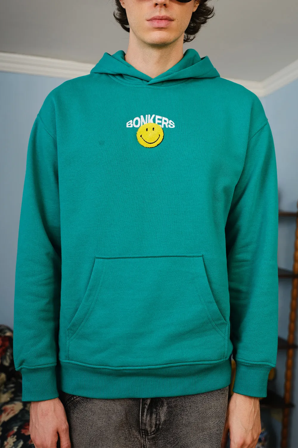 Bottle Green Smiley Originals Hoodie