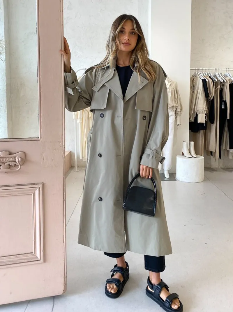 Camilla and Marc Nelle Trench in Sage