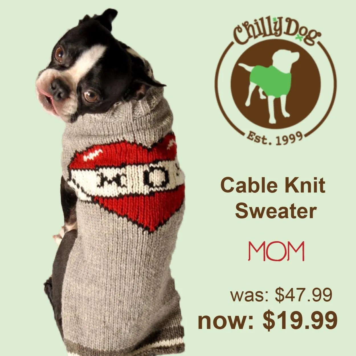 Chilly Dog Mom Tattoo Sweater SALE