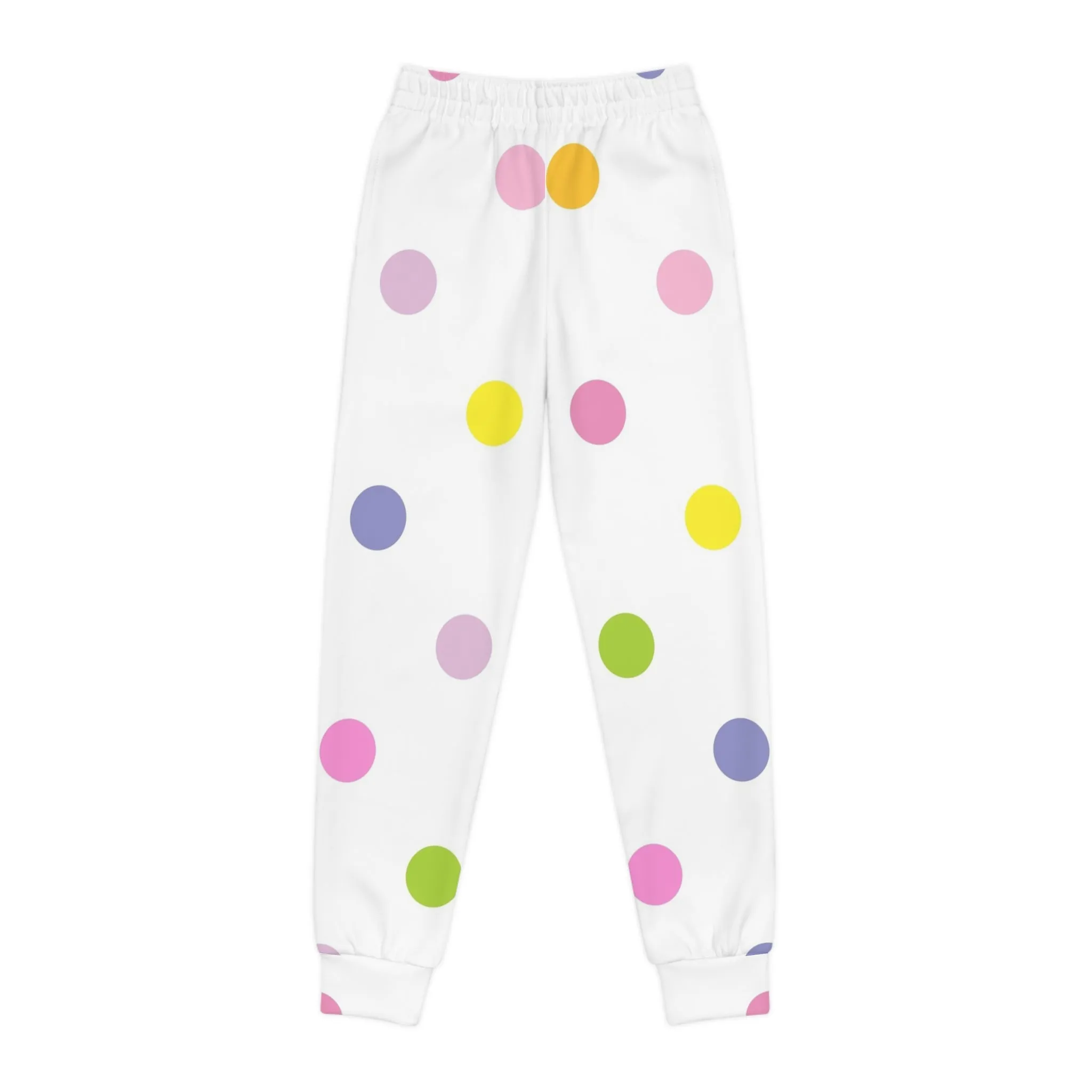 Colorful Polka Dot Youth Joggers - Fun & Comfortable Activewear for Kids