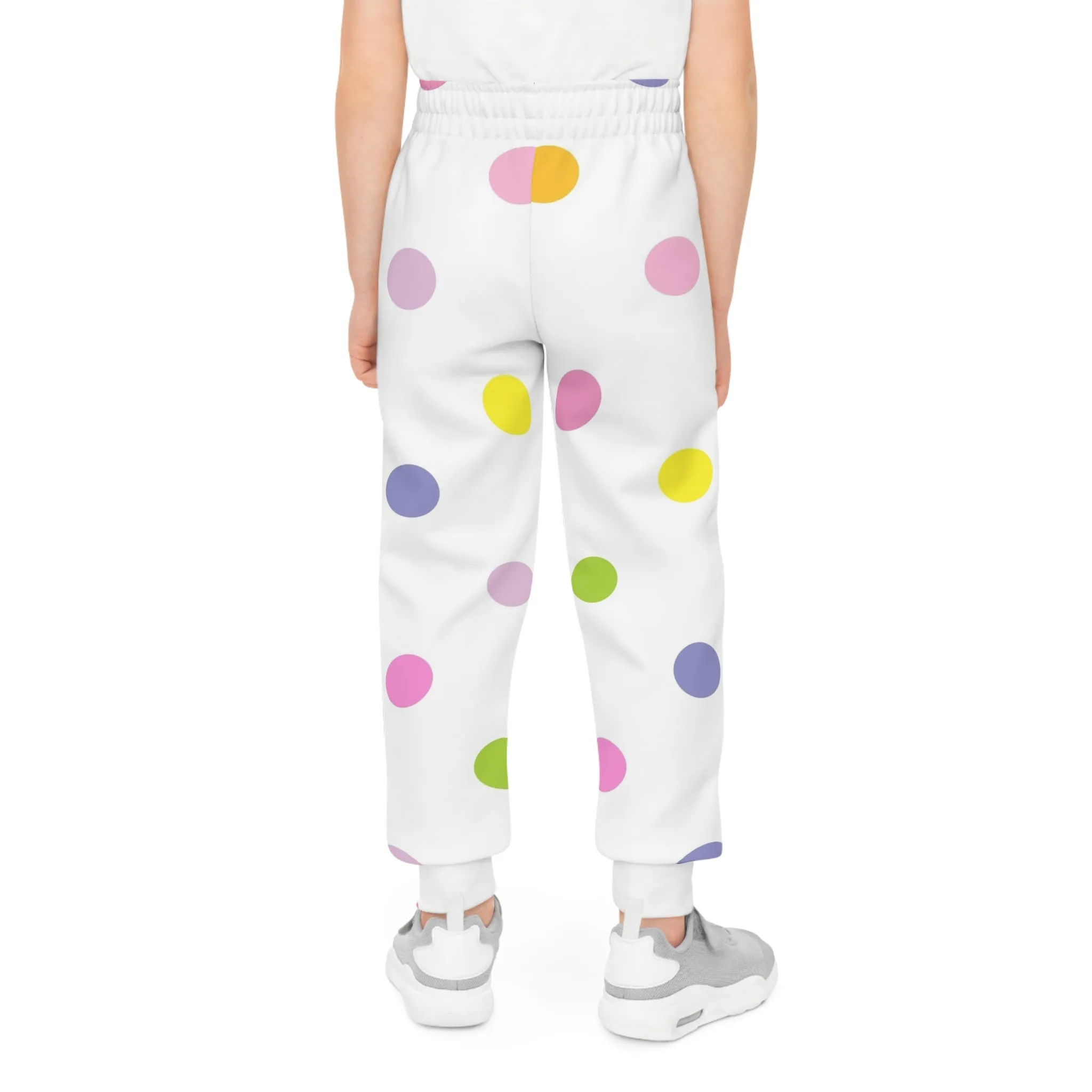 Colorful Polka Dot Youth Joggers - Fun & Comfortable Activewear for Kids