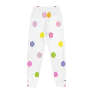 Colorful Polka Dot Youth Joggers - Fun & Comfortable Activewear for Kids