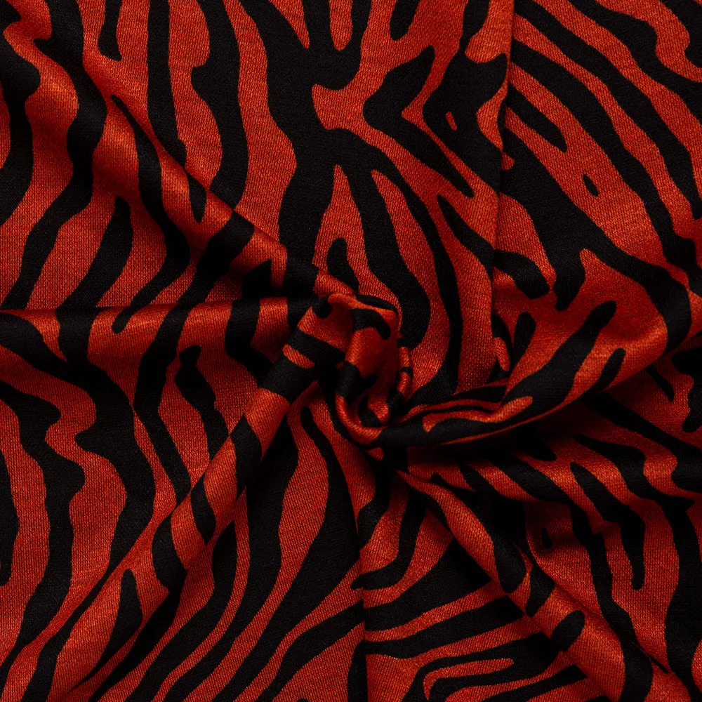 European Printed Knit - SOPHIA - Zebra - Red