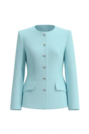 GOLD BUTTONS JACKET IN LIGHT BLUE