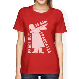 Graduated Dab Dance Womens Red Shirt