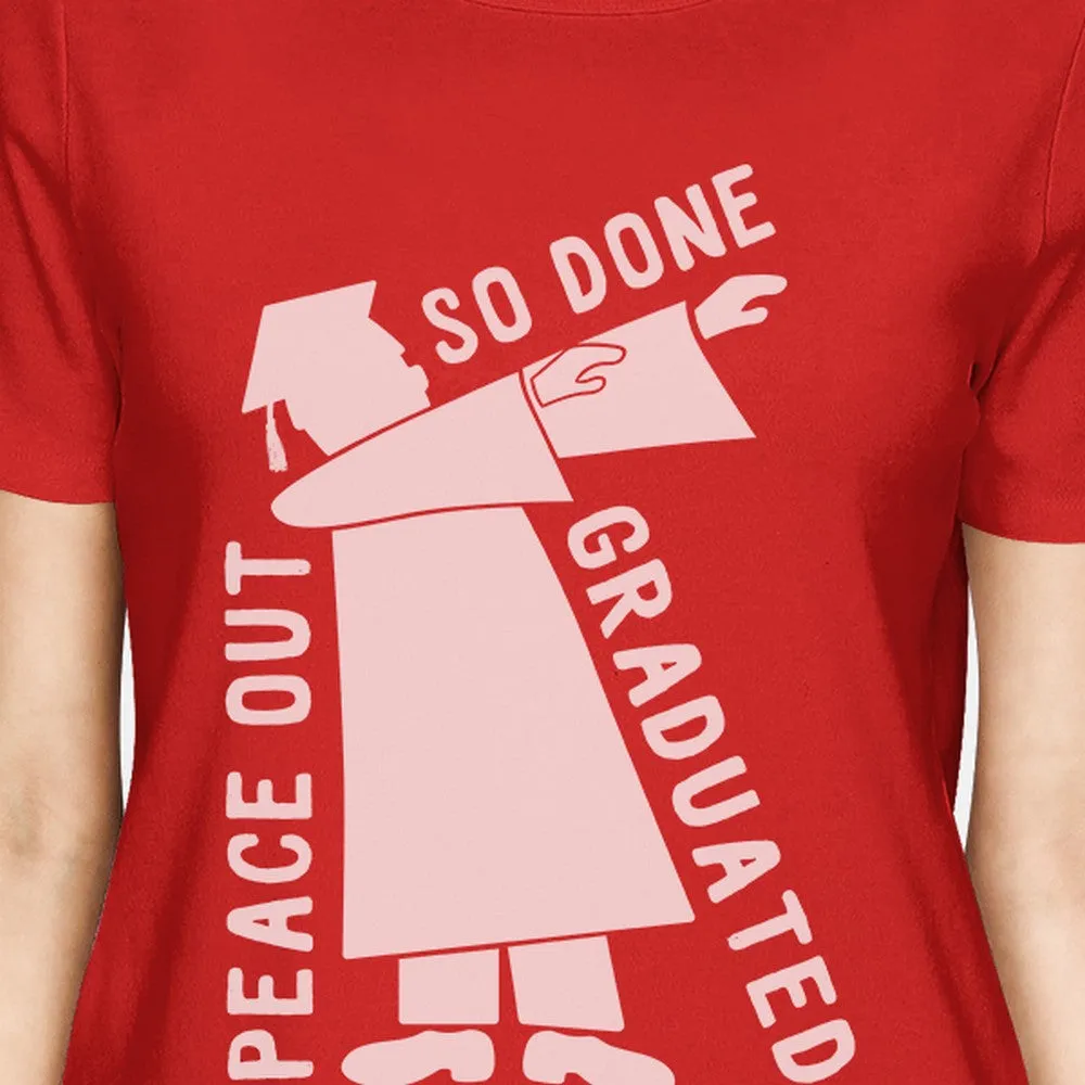 Graduated Dab Dance Womens Red Shirt