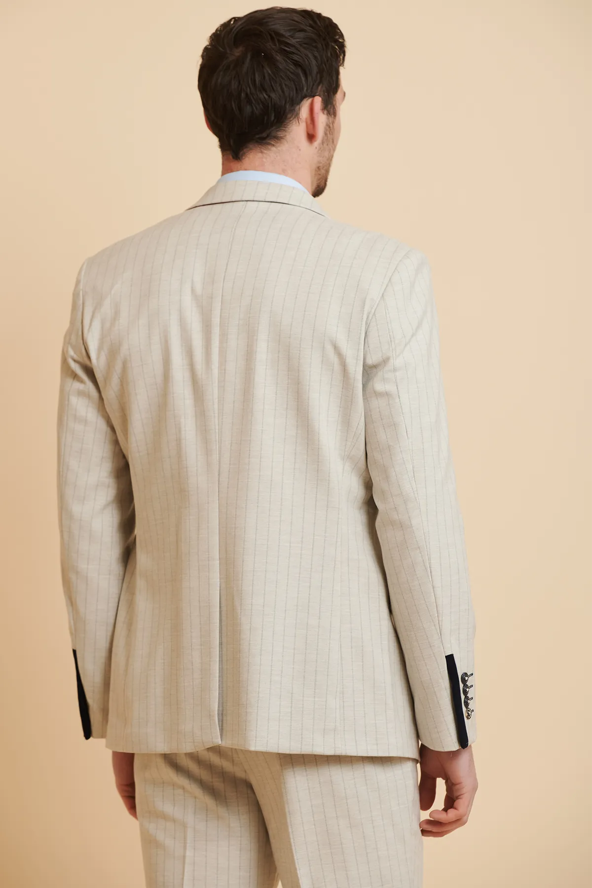 GRANT - Stone Pinstripe Blazer