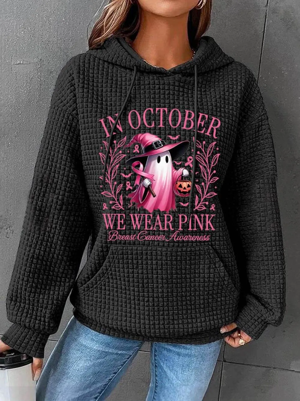 Halloween Ghost Propaganda Warrior Waffle Hoodies