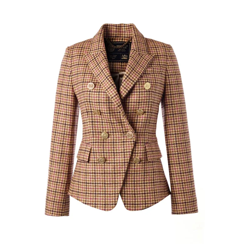 Holland Cooper Knightsbridge Ladies Tweed Blazer - Sudeley Pink