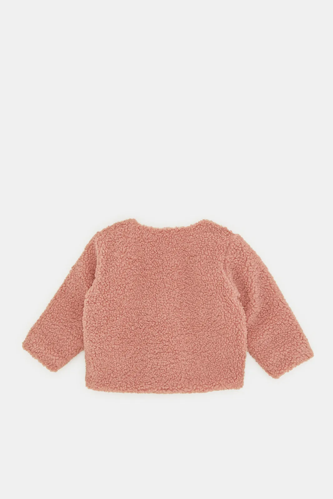 Infant Girls Pink Woolen Cardigan