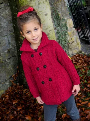 KIDS ARAN DOUBLE BREASTED CARDIGAN