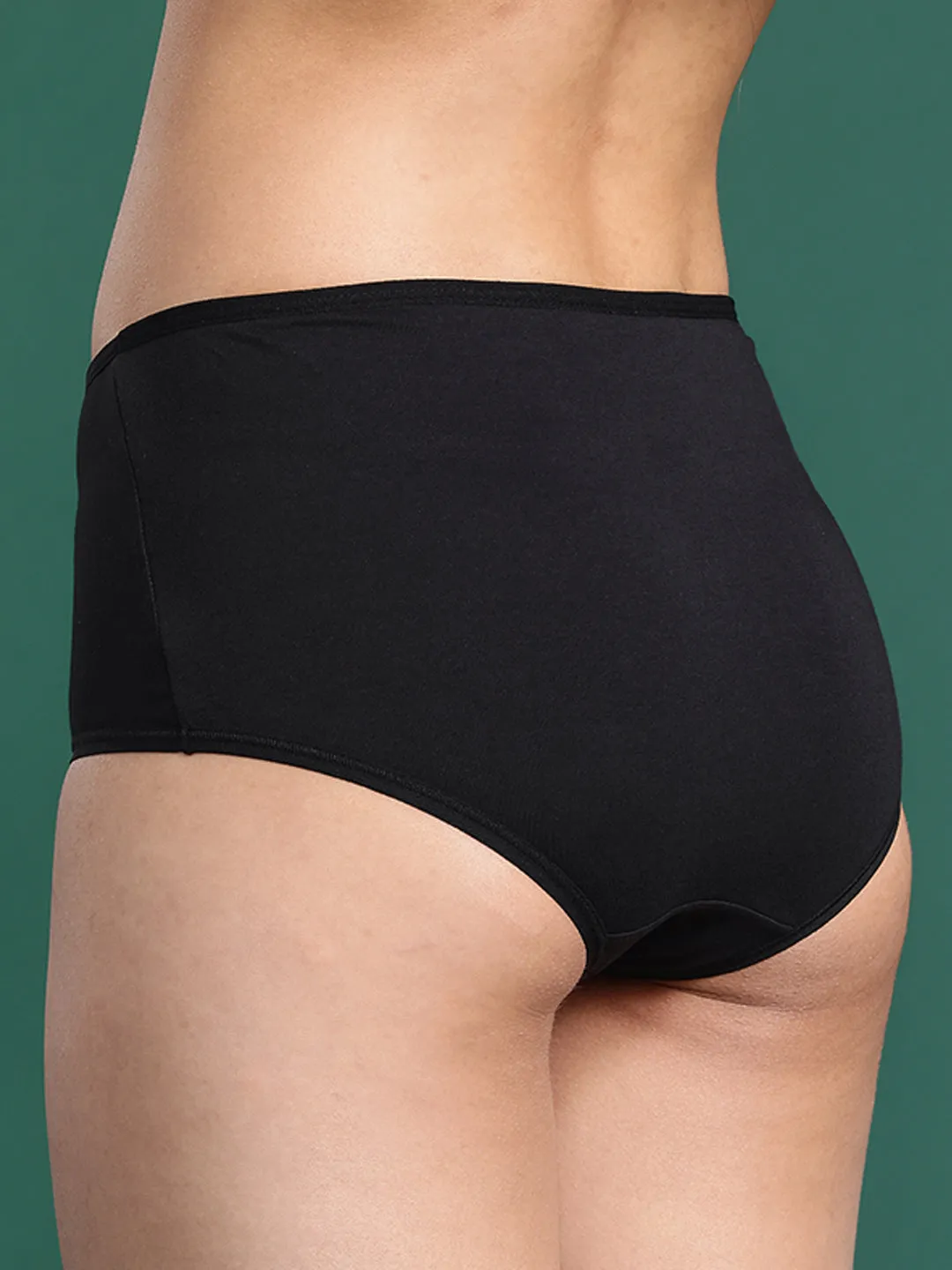 LEADING LADY Women’s Solid Pack of 2 High-Rise Hipster Briefs | PN3015-BK-SKN-2 |