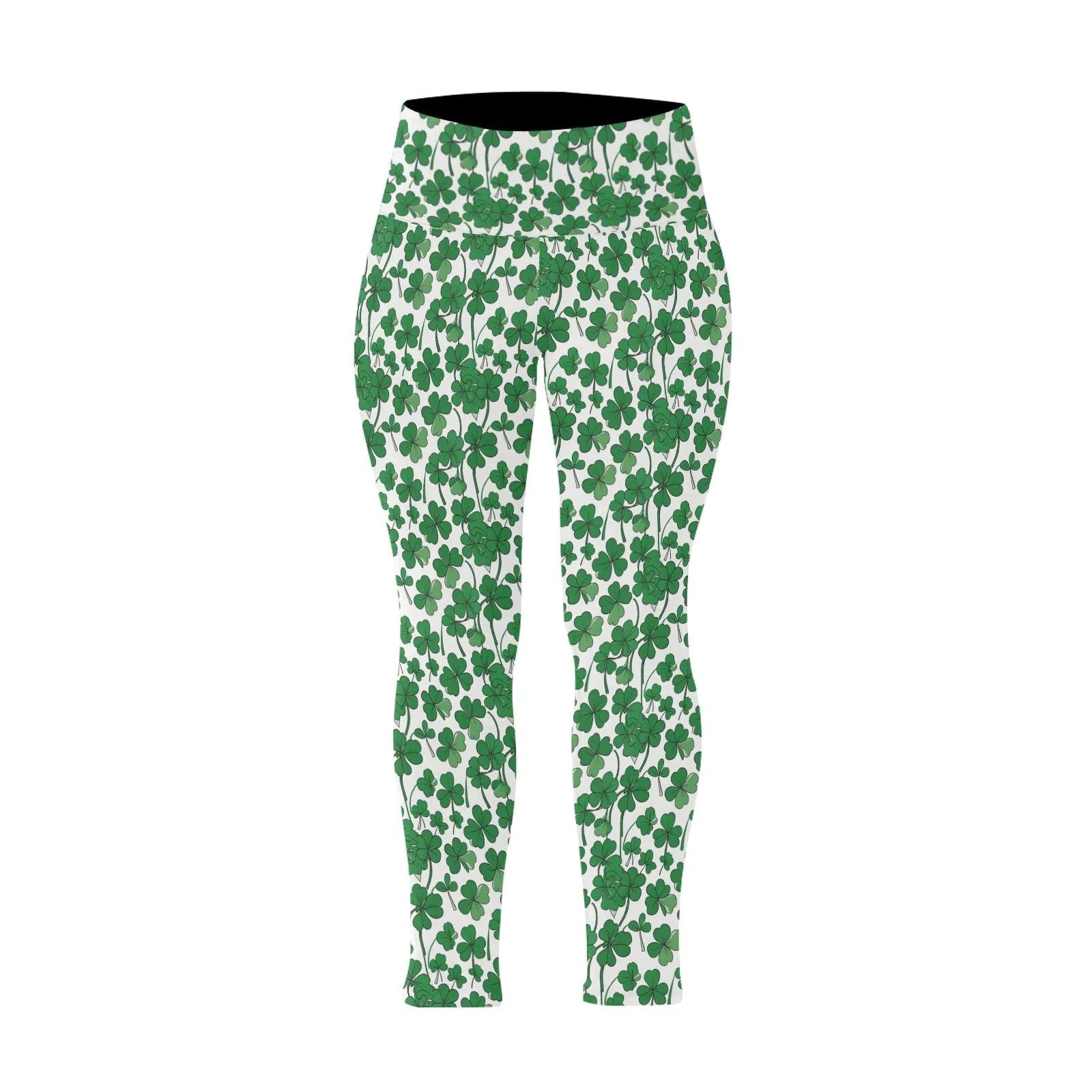 Little Clovers Women's Plus Size High Waited Leggings Women's High Waist Leggings(Plus Size)(ModelL45)