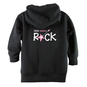 Little Sisters Rock Front Zipper Baby Hoodie