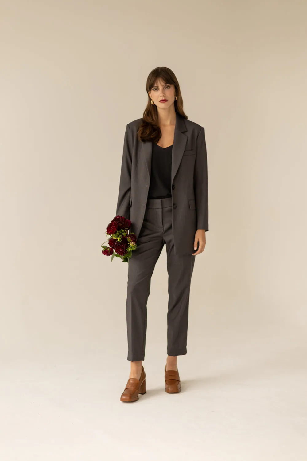 Maddison Blazer Dark Grey