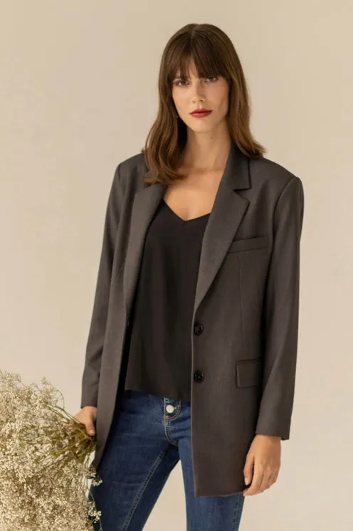 Maddison Blazer Dark Grey