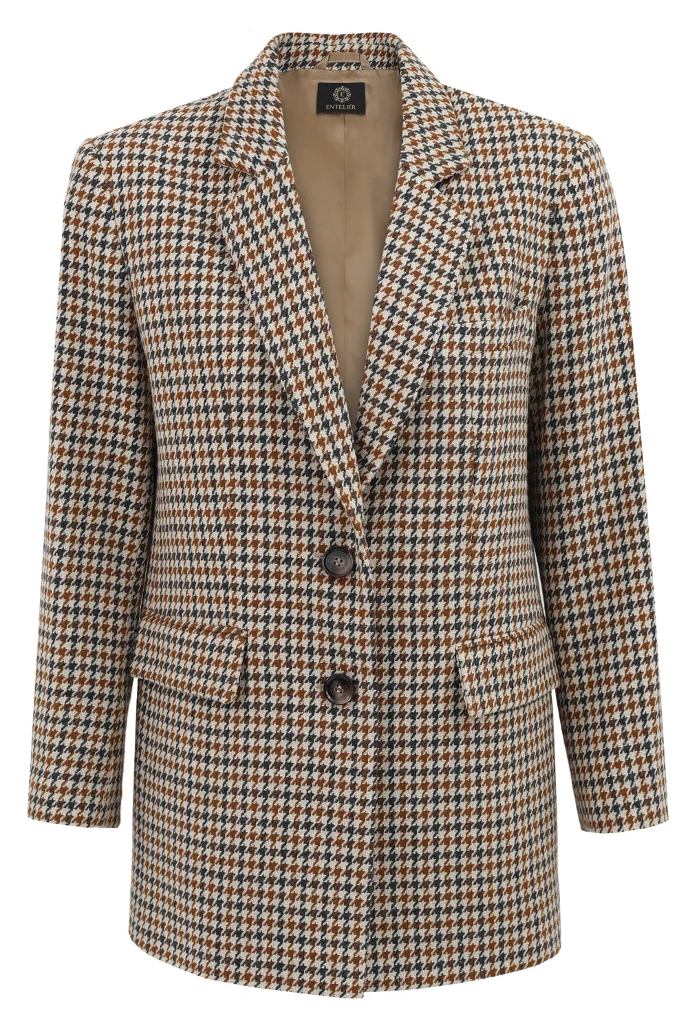 Maddison Blazer Houndstooth Print