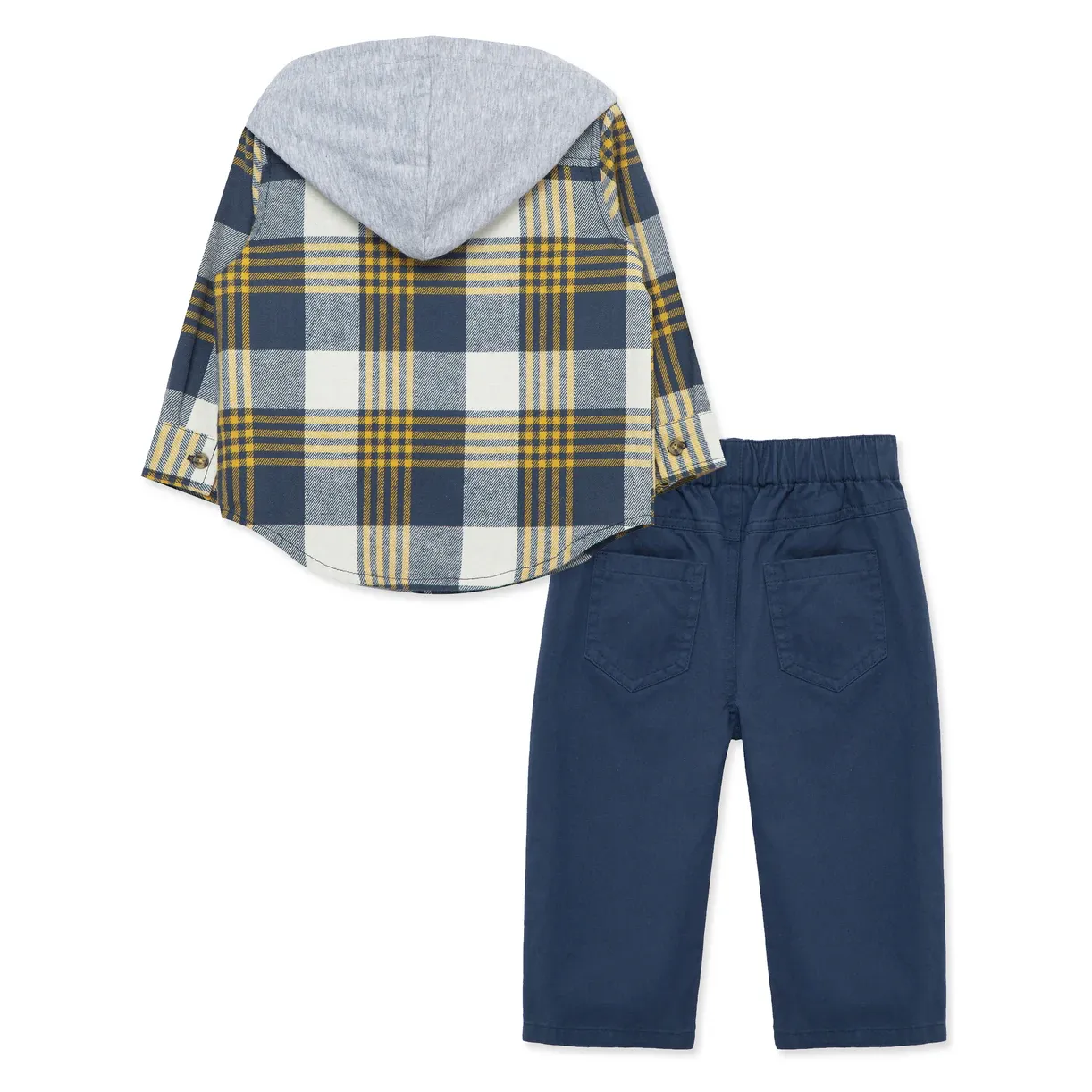 Maize Blue Flannel Plaid Set