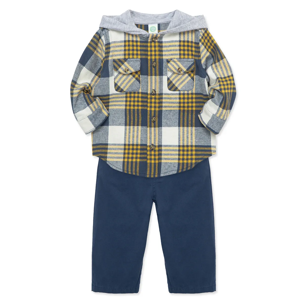 Maize Blue Flannel Plaid Set