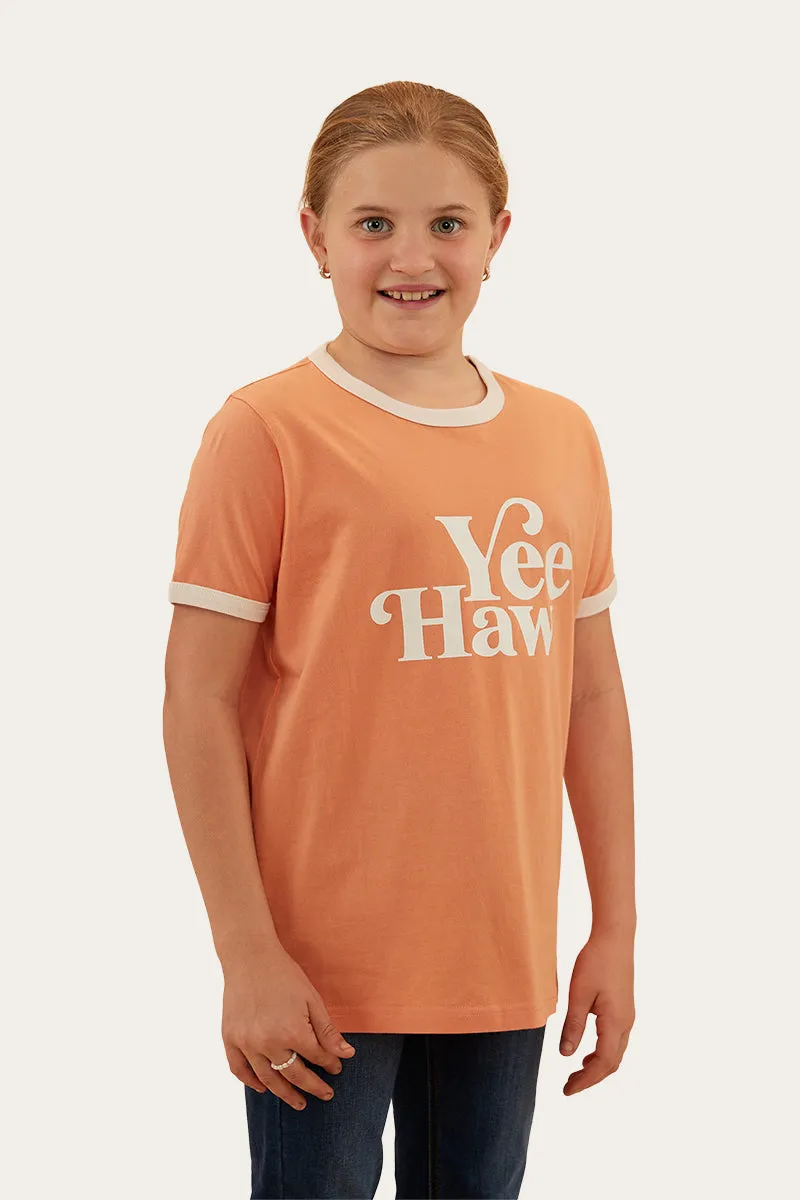 Melrose Kids Ringer T-Shirt - Coral