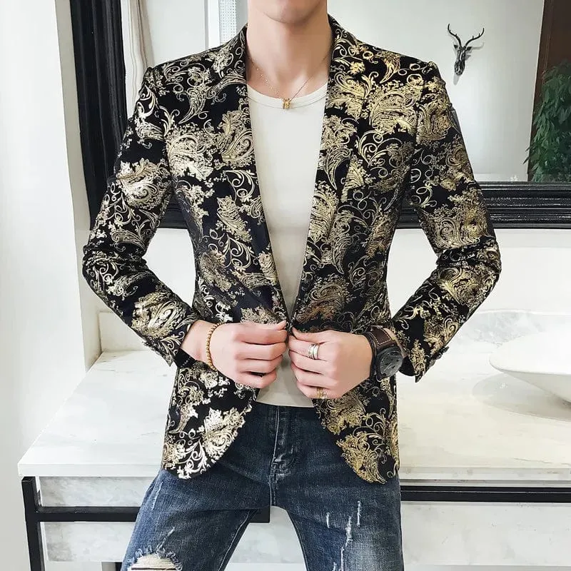 Men's Party Blazer Slim Fit Fashion Jacket