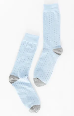 Owen Sock ~ Steel Blue Dots