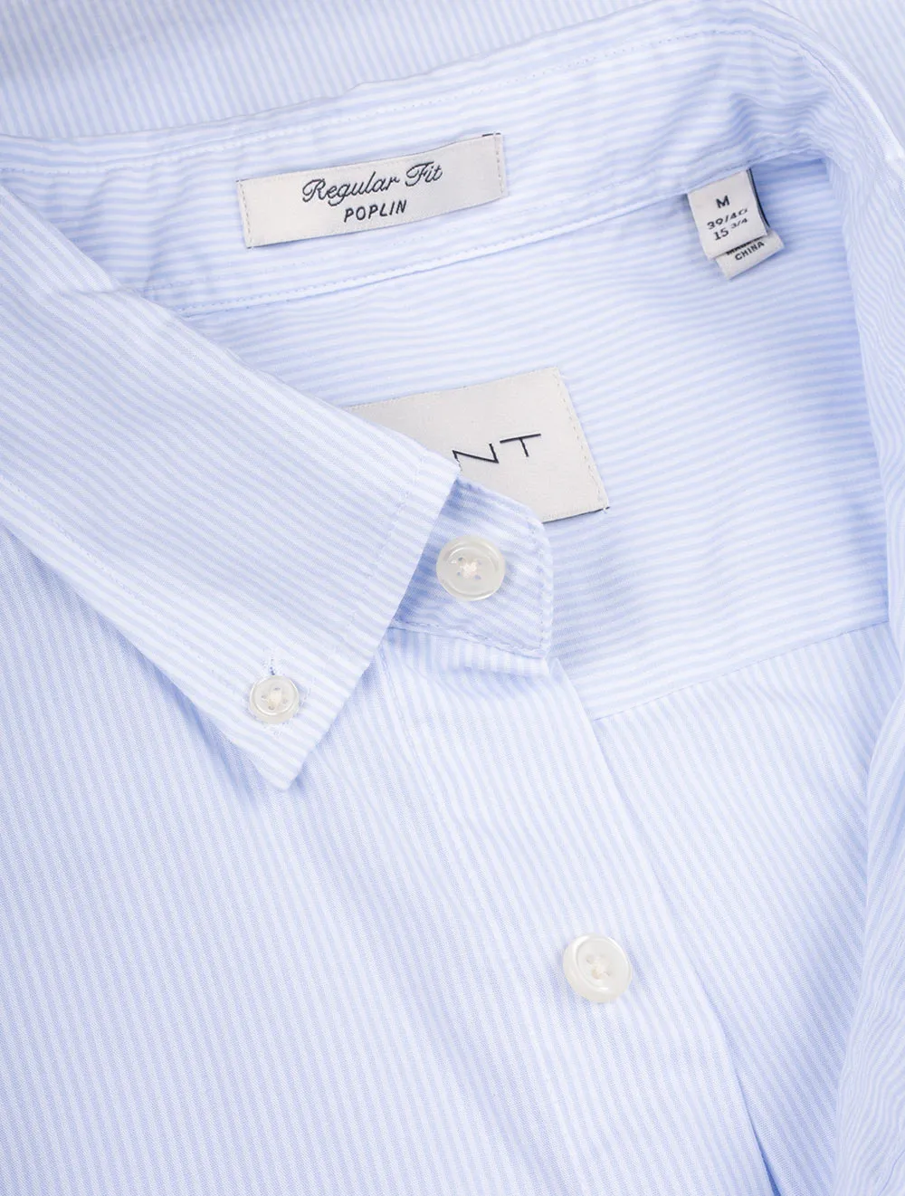 Regular Poplin Banker Shirt Light Blue