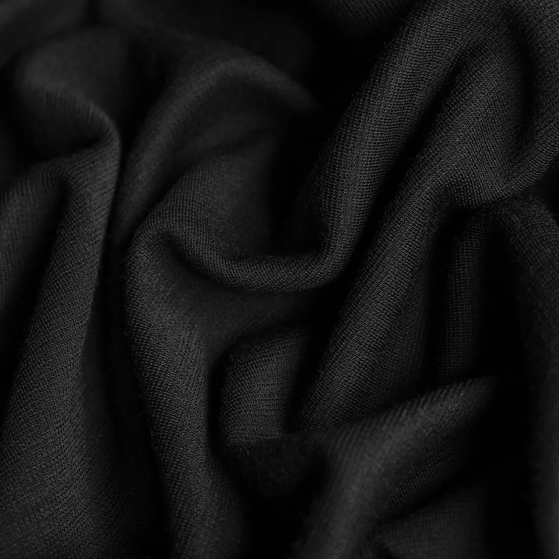 Remnant of Merino Wool Ponti - Black