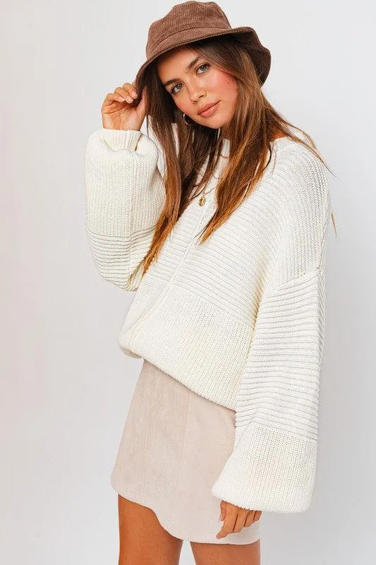 Rocky Ribbed Knitted Sweater | 2 Colors