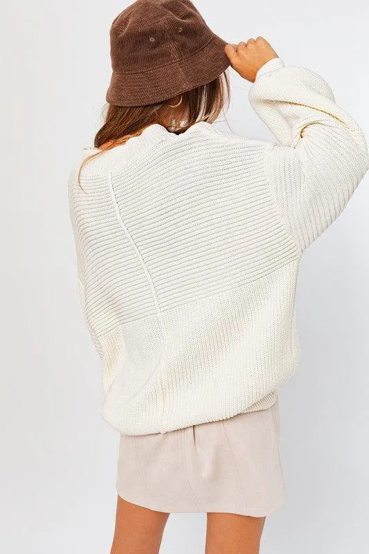 Rocky Ribbed Knitted Sweater | 2 Colors