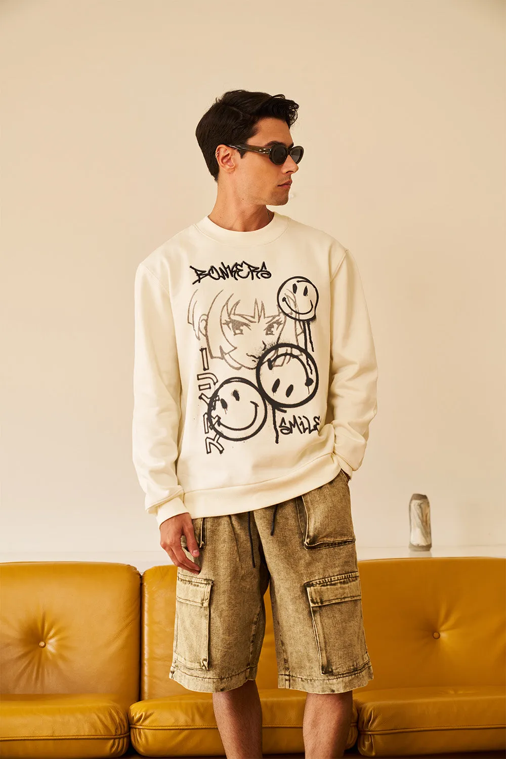 Smiley Originals Off White Sweatshirt