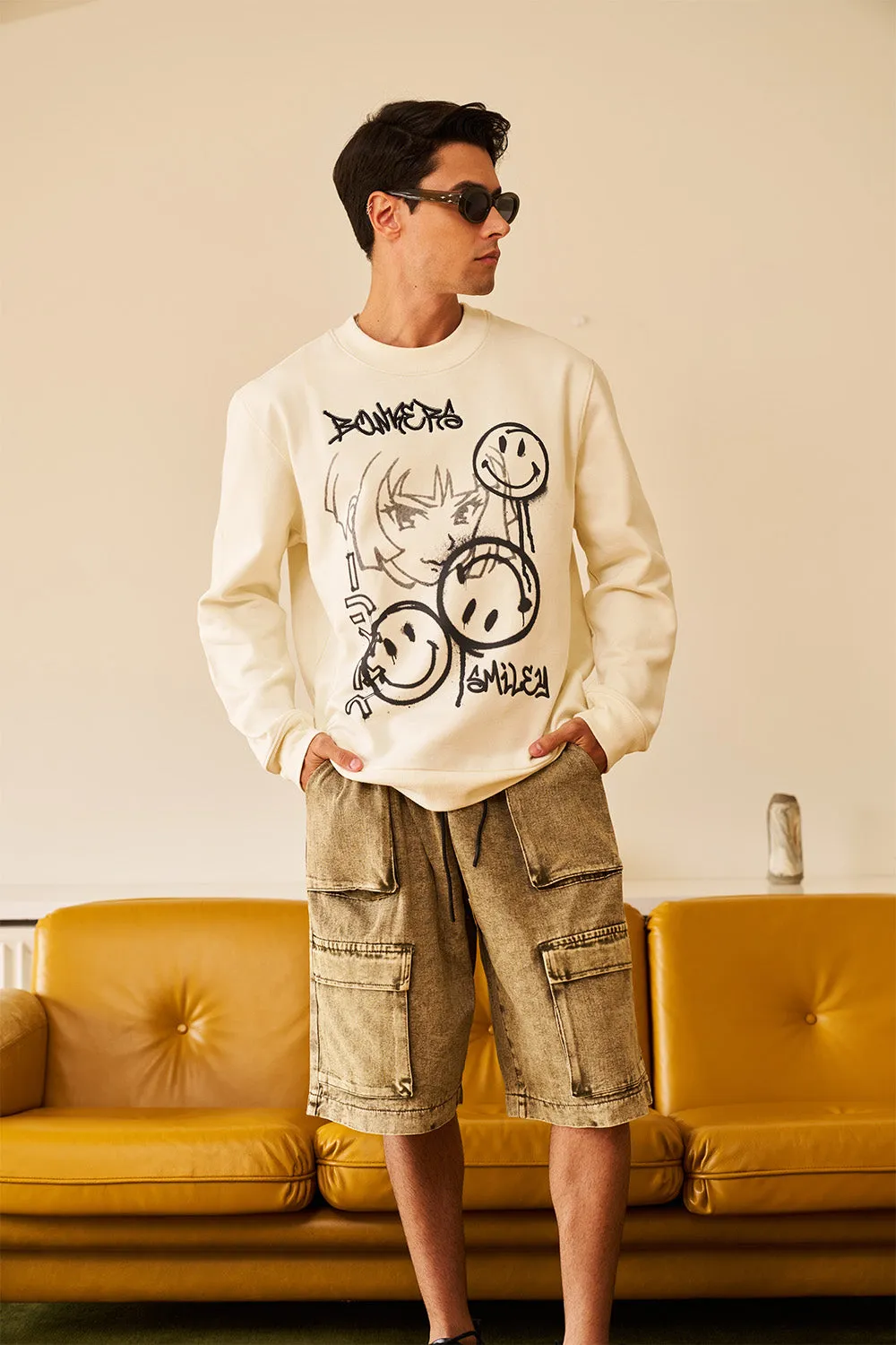 Smiley Originals Off White Sweatshirt