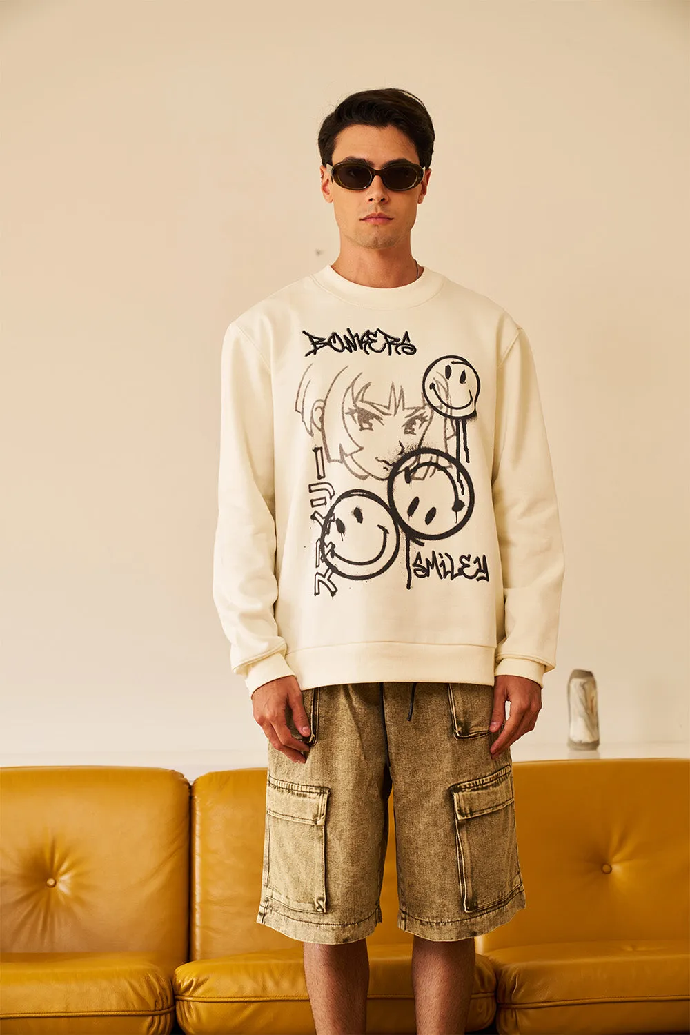 Smiley Originals Off White Sweatshirt