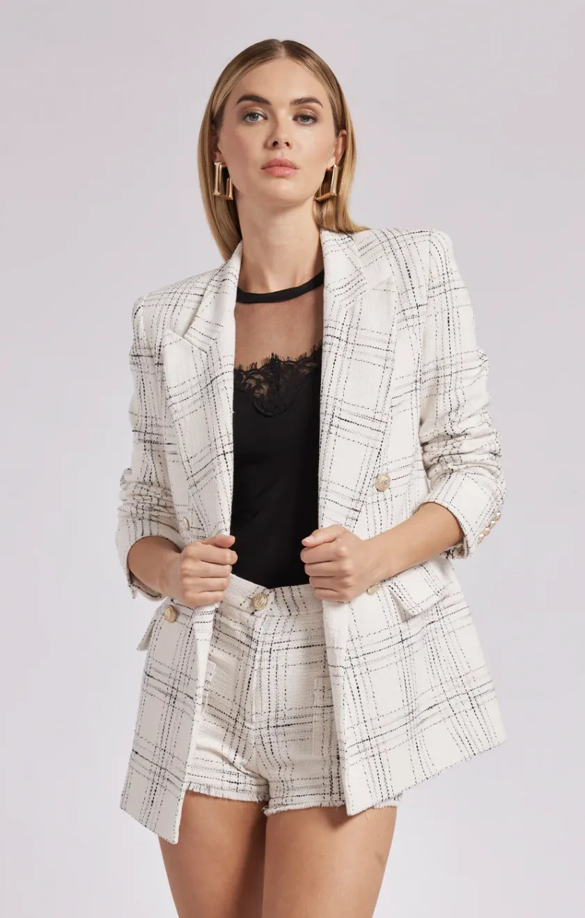 Talan Tweed Blazer - White