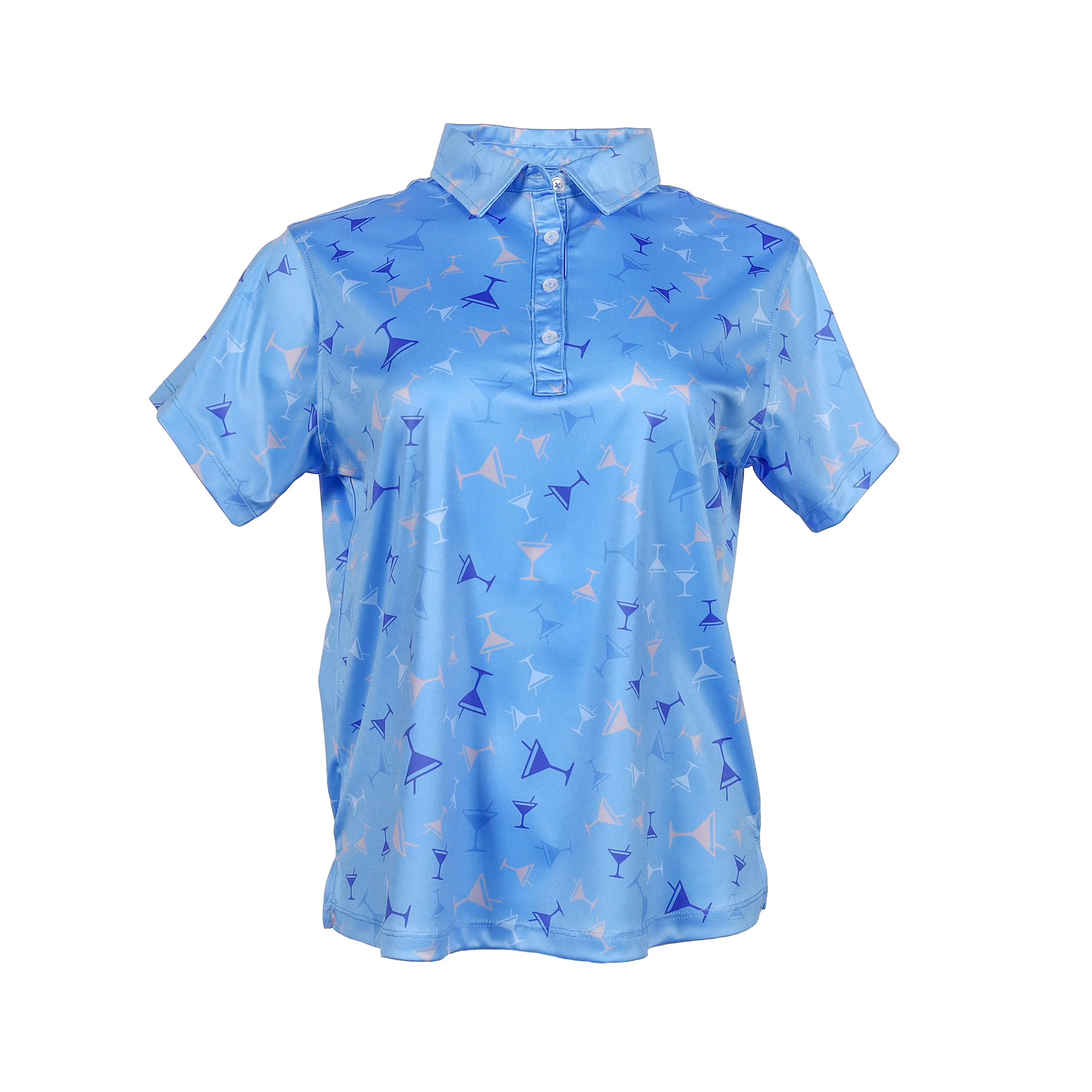 The Old Fashioned - Medium Blue Women's Golf Shirt Polo