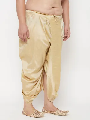 Vastramay Gold Cotton Blend Traditional Dhoti