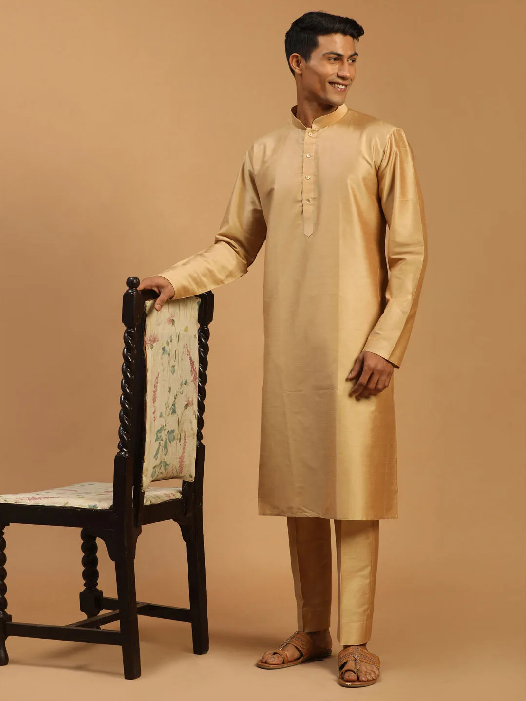 Vastramay Rose Gold Kurta Set