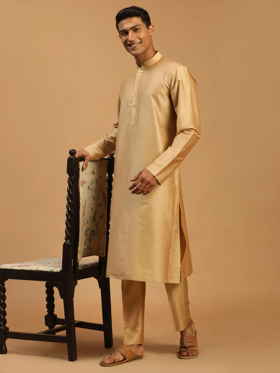 Vastramay Rose Gold Kurta Set