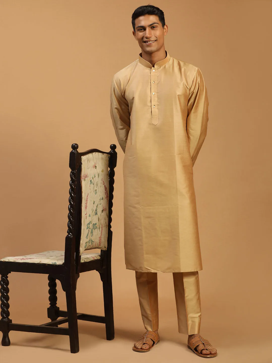 Vastramay Rose Gold Kurta Set